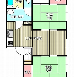 ２DK物件でも続き間と離れた部屋の使い方等々！